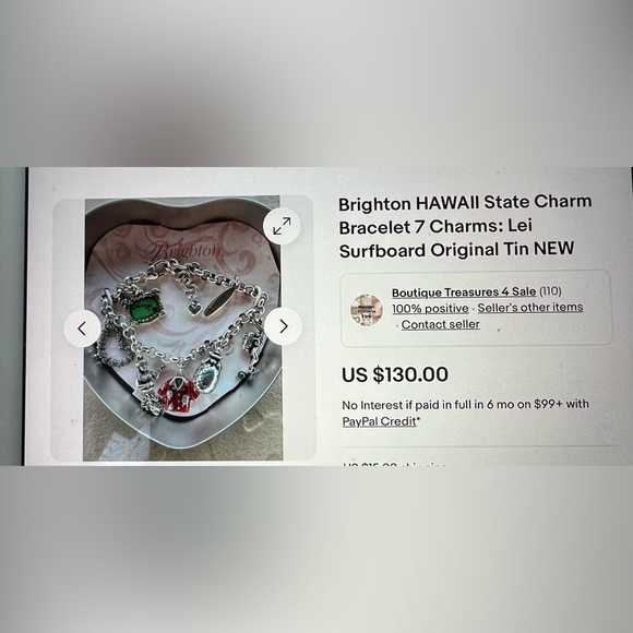 Brighton one size Hawaiian state bracelet in original tin. - Picture 2 of 2